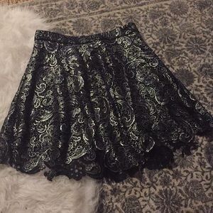Black lace skirt